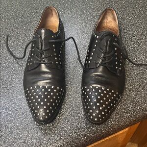 Frye brand studded Oxfords